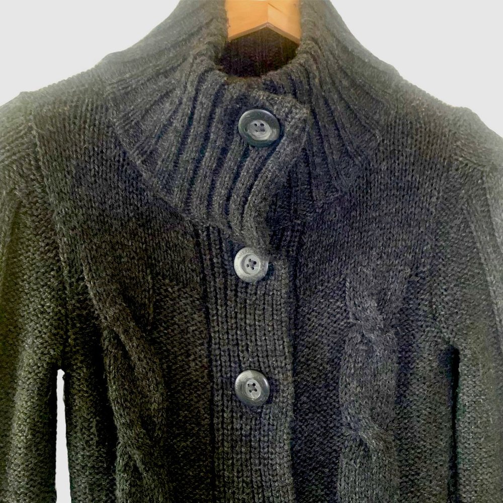 American Eagle Cable Knit Chunky Wool Blend Cardigan